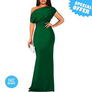 BRAND NEW YMDUCH Elegant Off Shoulder Bodycon Evening Dress